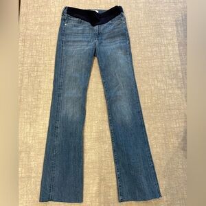Maternity Mavi Jeans - flare style with frayed edge. Size 27/32
